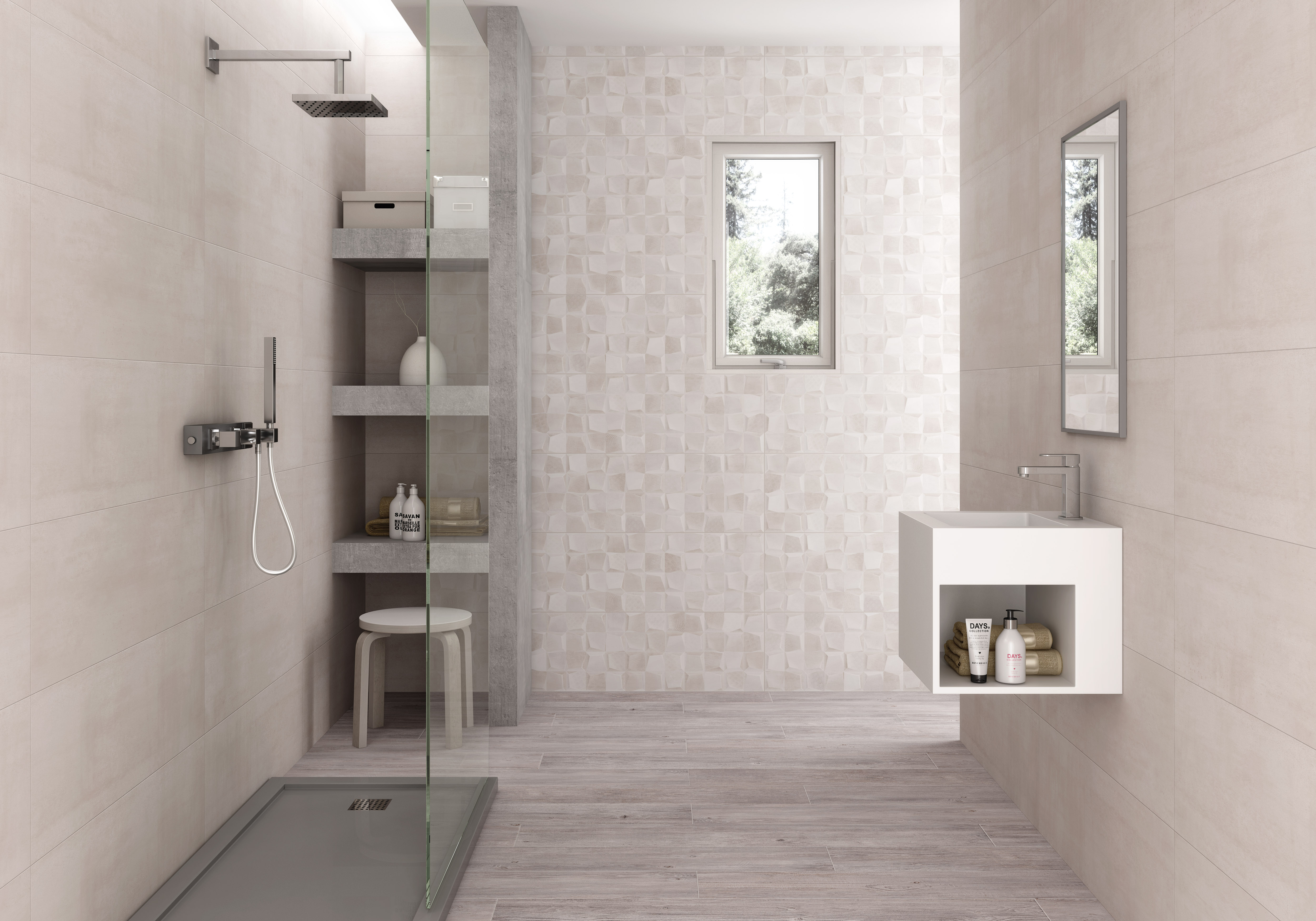 baño-blanco-madera-relieve-ceramica