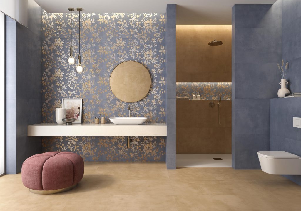 bathroom-blue-floral-print-tile